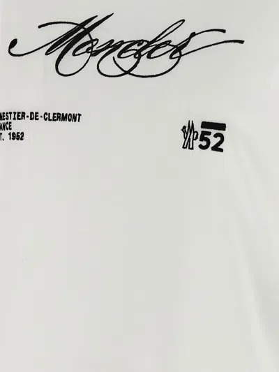 Moncler Intricate Embroidery Detail Cotton Jersey T-shirt In White