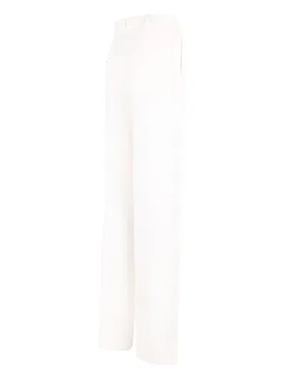 Max Mara Ercole Cady Straight Pants In White