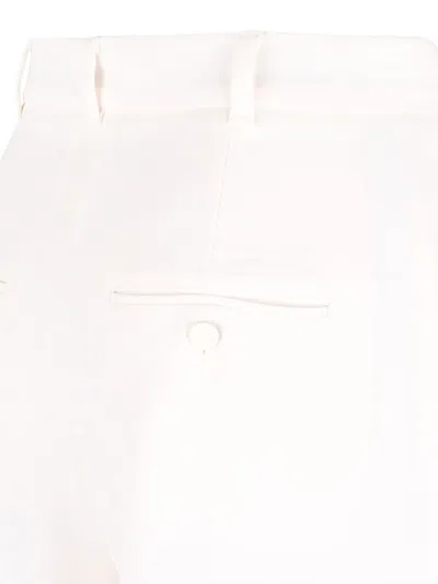 Max Mara Ercole Cady Straight Pants In White