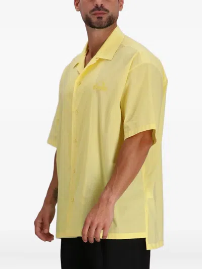 Moschino Short-sleeve Button-up Shirt In Yellow