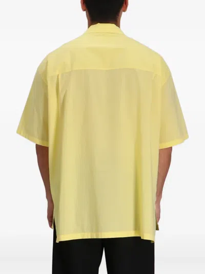 Moschino Short-sleeve Button-up Shirt In Yellow