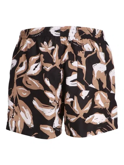 Hugo Boss Badeshorts Mit Blumen-print In Multi