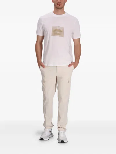 Hugo Boss T-shirt Mit Lippen-print In White