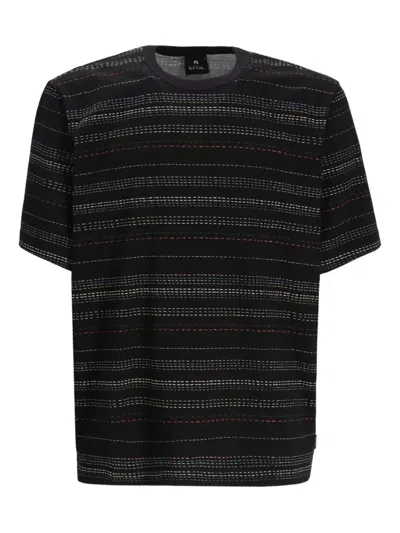 Paul Smith T-shirt Mit Streifendetail In Black