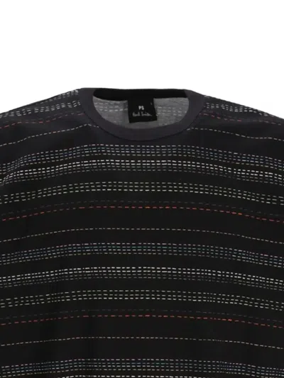 Paul Smith T-shirt Mit Streifendetail In Black