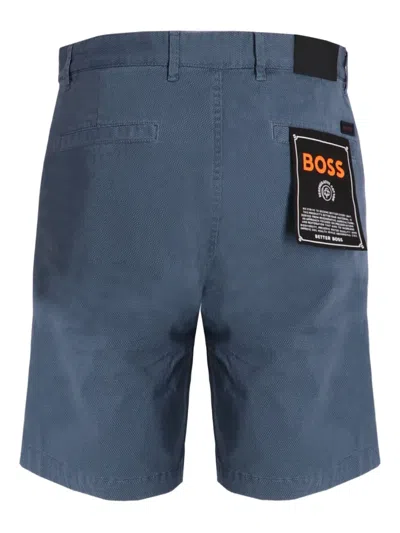 Hugo Boss Strukturierte Shorts In Blue