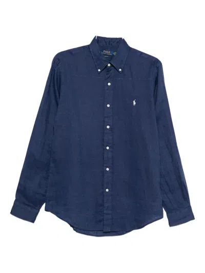 Polo Ralph Lauren Sport Shirt Long Sleeve Clothing In Blue