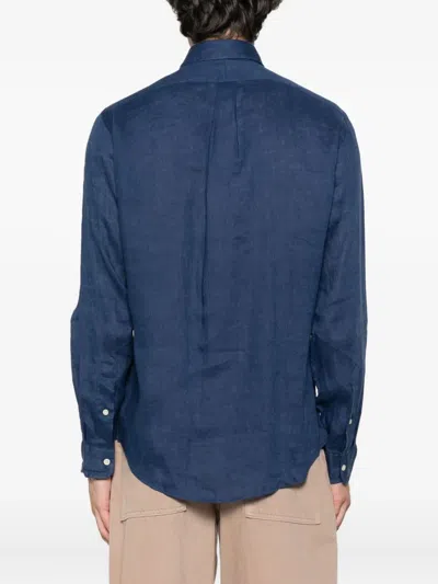 Polo Ralph Lauren Sport Shirt Long Sleeve Clothing In Blue