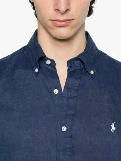 Polo Ralph Lauren Sport Shirt Long Sleeve Clothing In Blue