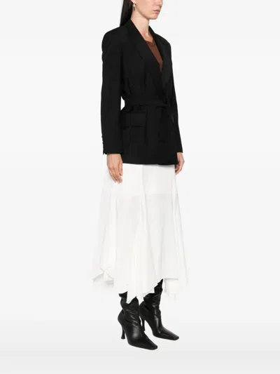 Max Mara Belted Wrap Jacket In Black