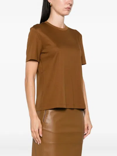 Max Mara Embroidered Flower Top In Burgundy