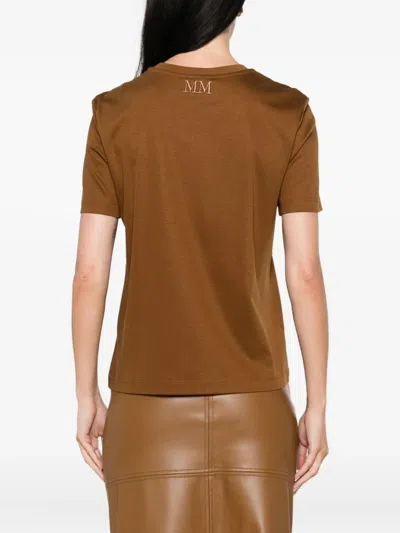 Max Mara Embroidered Flower Top In Burgundy