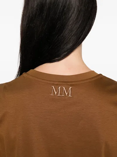 Max Mara Embroidered Flower Top In Burgundy
