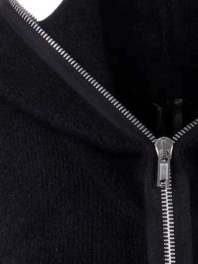 Rick Owens Zip-up Hoodie In Black