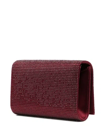 René Caovilla Aida Crystal-embellished Satin Clutch