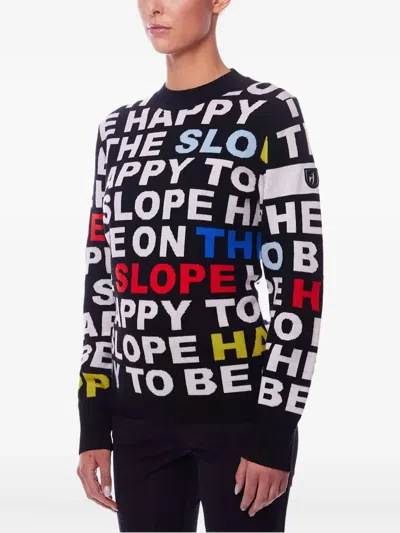 Toni Sailer Lettering Sweater In Black