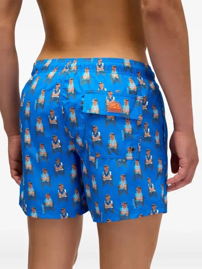 Sundek X Pelo Foundation Dog-print Swim Shorts In Blue