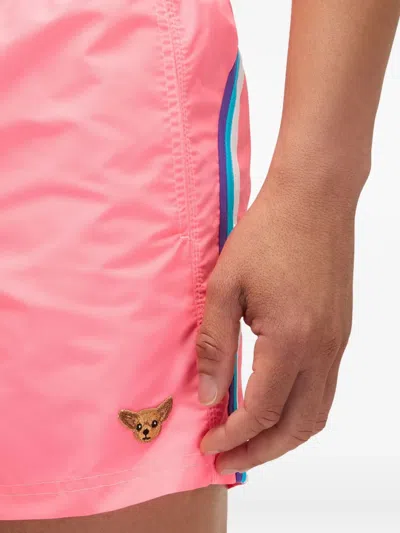 Sundek X Pelo Foundation Striped Swim Shorts In Red