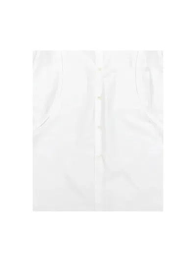 Comme Des Garçons Cotton Shirt In White