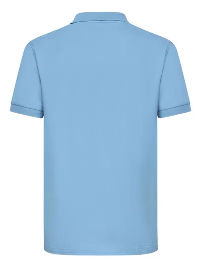 Sun68 Embroidered-logo Polo Shirt In Blue