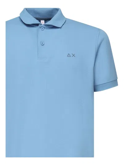 Sun68 Embroidered-logo Polo Shirt In Blue