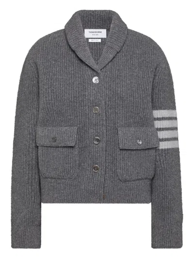 Thom Browne 4-bar Shawl-collar Bomber Jacket