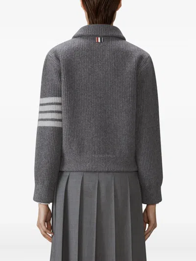 Thom Browne 4-bar Shawl-collar Bomber Jacket