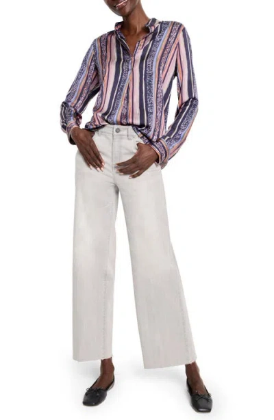 Nic + Zoe Nic+zoe Animal Stripe Half Button Shirt