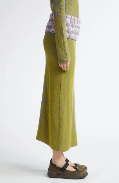 Paolina Russo Illusion Wool Maxi Sweater Skirt