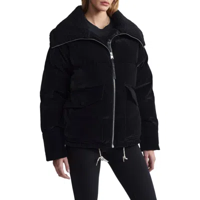 Varley Roseville Faux Suede 700 Fill Power Down Puffer Jacket