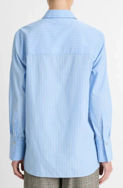 Vince Stripe Relaxed Cotton Button-up Shirt
