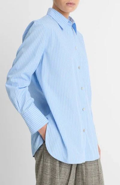 Vince Stripe Relaxed Cotton Button-up Shirt