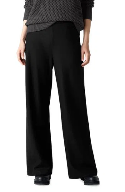 Eileen Fisher Petite Cropped Wide-leg Crepe Pants