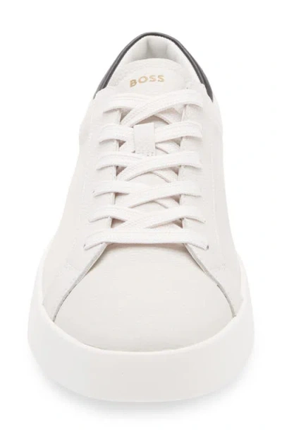 Hugo Boss Boss Belwar Low Top Pebbled Leather Sneaker