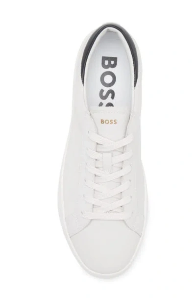 Hugo Boss Boss Belwar Low Top Pebbled Leather Sneaker