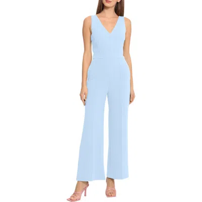 Maggy London Princess Seam Jumpsuit In Blue