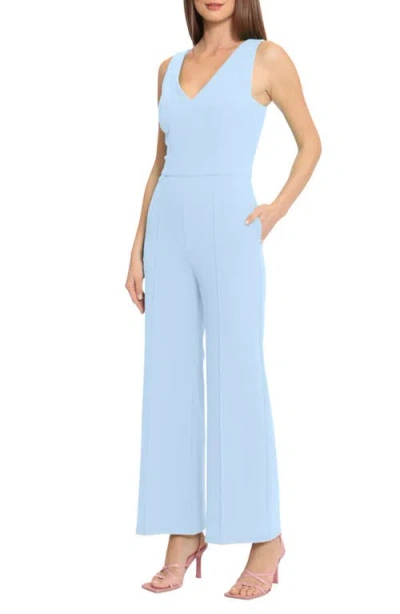 Maggy London Princess Seam Jumpsuit In Blue