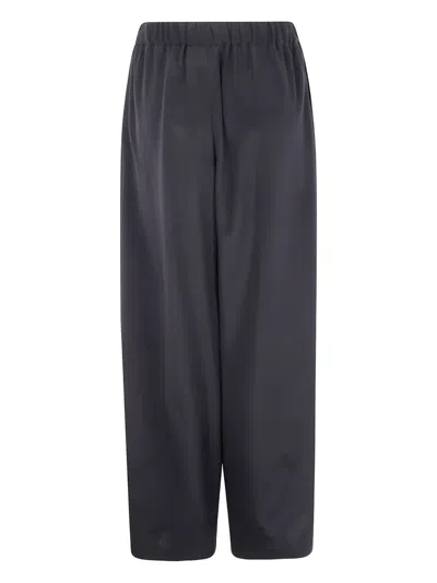 Max Mara Stretch Silk Boon Pant In Black