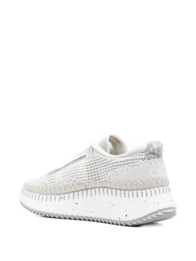 Chloé Nama Textured Lace-up Sneakers