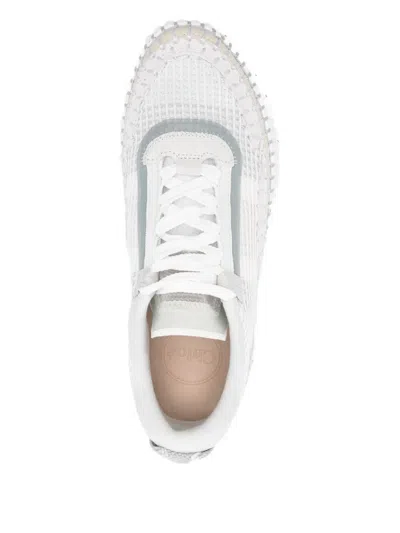 Chloé Nama Textured Lace-up Sneakers