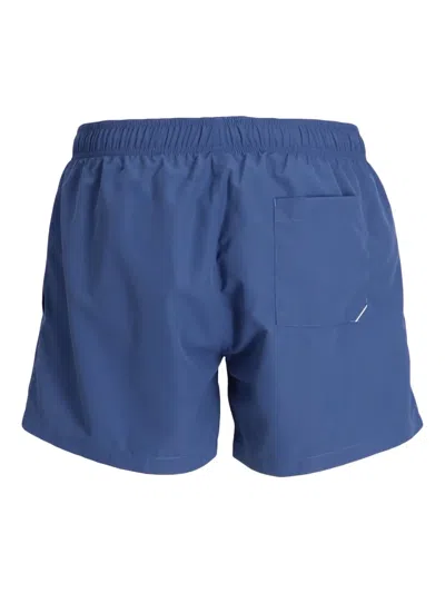 Hugo Boss Logo-print Swim Shorts In Blue