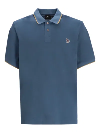 Paul Smith Poloshirt Mit Zebra-logo In Blue
