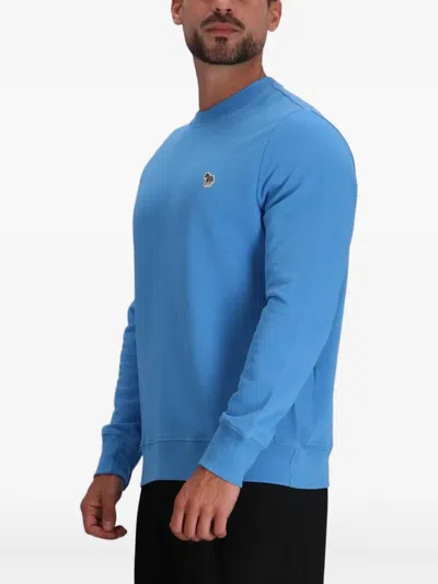 Paul Smith Regular Fit Zebra Sweatshirt Blue In Blue