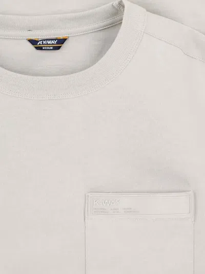 K-way Pocketed Crew Neck T-shirt In White