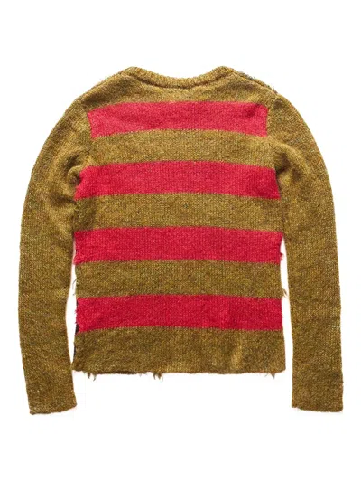 Namacheko Double Layer Intarsia Crewneck Sweater Green In Multi
