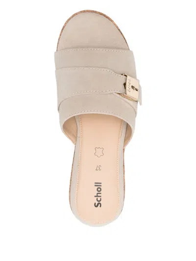 Scholl 75mm Ophelia Buckle-detail Cork Platform Sandals