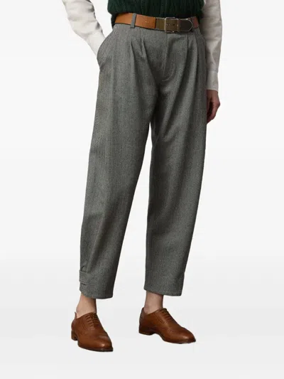Ralph Lauren Jeanne Hose Mit Falten In Gray