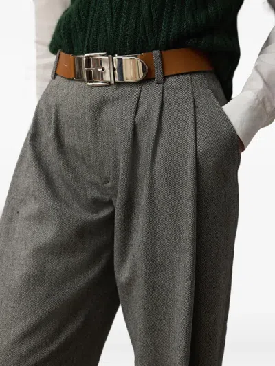 Ralph Lauren Jeanne Hose Mit Falten In Gray