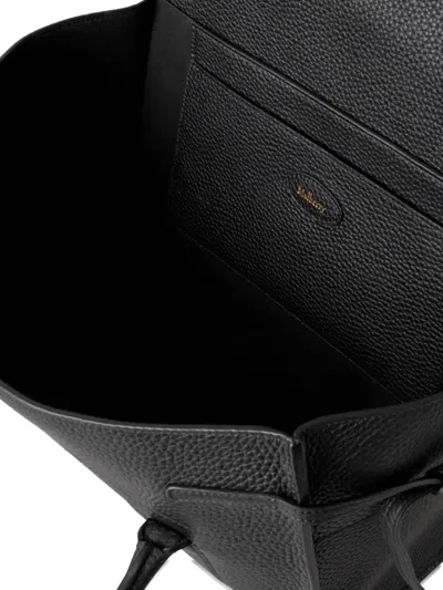 Mulberry Small Bayswater Black Shoulder Bag With Laminated Logo In Leather Woman