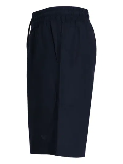 Emporio Armani Shorts Mit Logo-patch In Blue